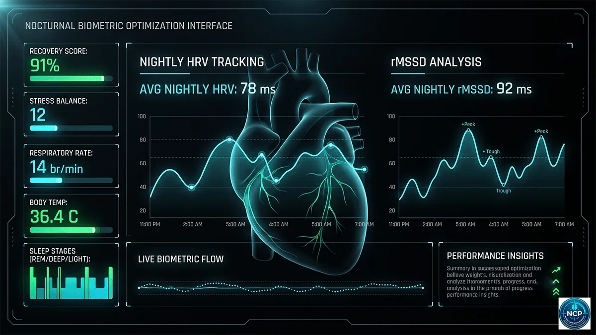 Nocturnal rMSSD and Heart Rate Variability Data Analytics Dashboard